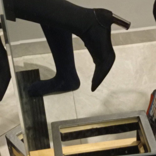 Zara sock boot used black size 42 heel 6-7 cm