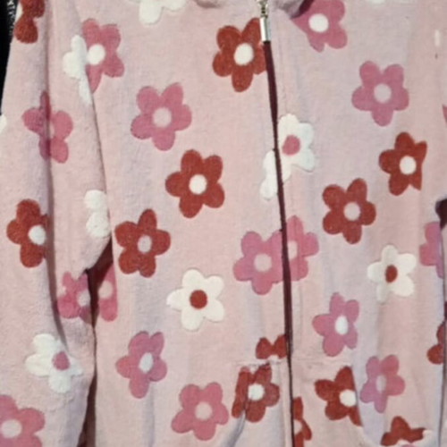 Fleece robe new, pink, size L