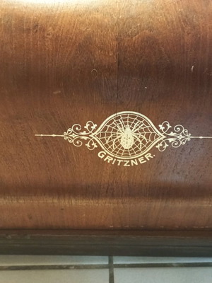 Retro Gritzner sewing machine used with case from 1923