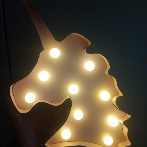 Metal unicorn lamp
