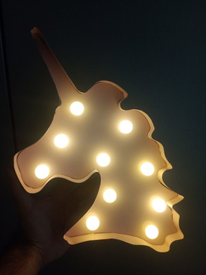 Metal unicorn lamp