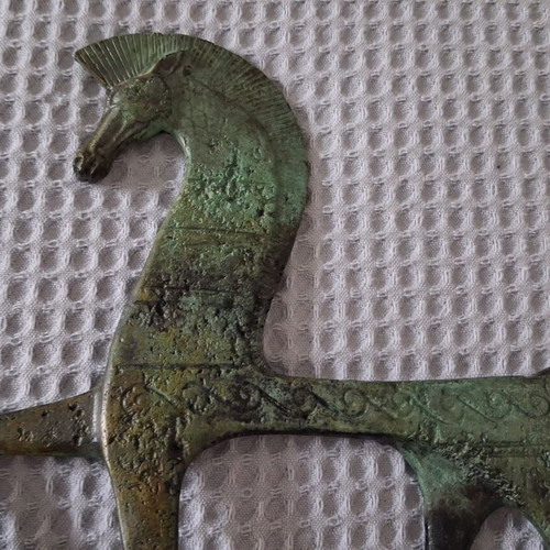 Bronze horse geometric period museum replica 22cm like new