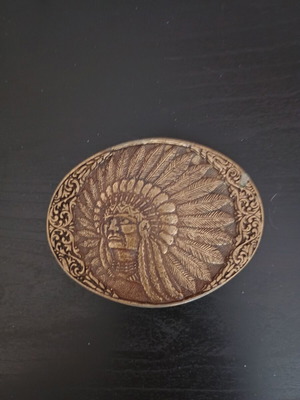 Oval Bronze Belt Buckle used, adjustable size