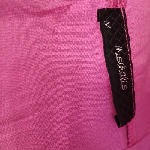 Midi cocktail dress fuchsia neon pink wrap style like new, size M