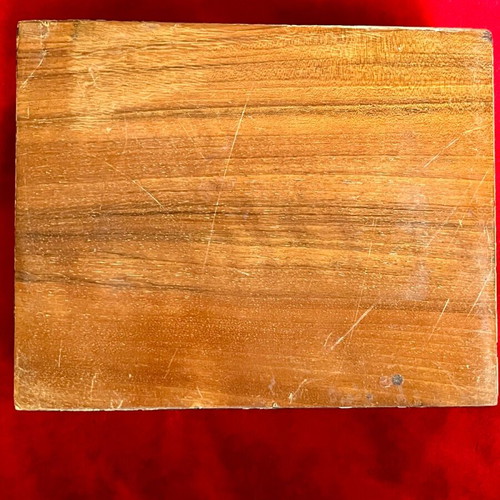 Ξύλινο κουτί vintage 1960s με mother of pearl marquetry από τη Μέση Ανατολή μεταχειρισμένο