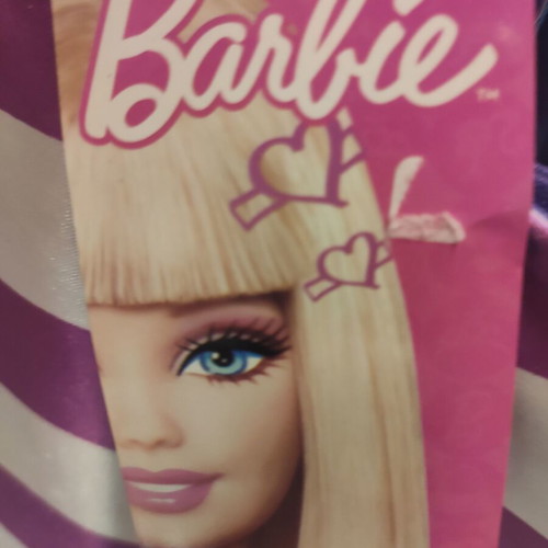 Barbie fabric shoulder bag pink and purple new