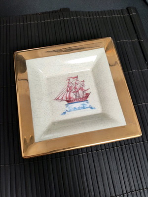 Villeroy & Koch Sentiments candy dish porcelain with gold trim like new