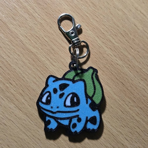 Bulbasaur keychain new multicolored turquoise