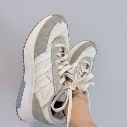 Adidas sneakers used, size 38, white and grey
