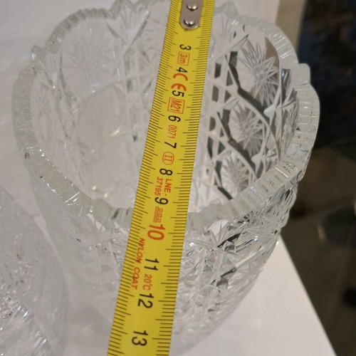 Set of crystal vases like new, 3 pieces