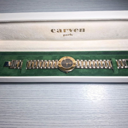 Ανδρικό ρολόι Carven Paris σαν καινούργιο, δίχρωμο ασημί-χρυσαφί