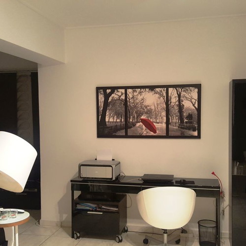 Oil painting used with Anastasiadis Harry signature, Red Umbrella theme