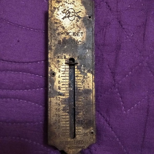 Old pocket scales used, made in Germany