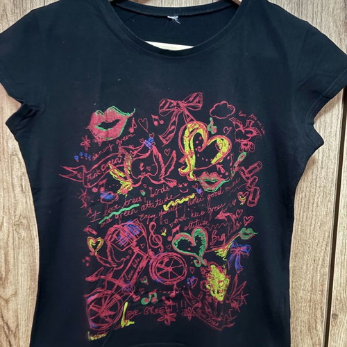 Short-sleeve shirt used, Greek made, 100% cotton, black