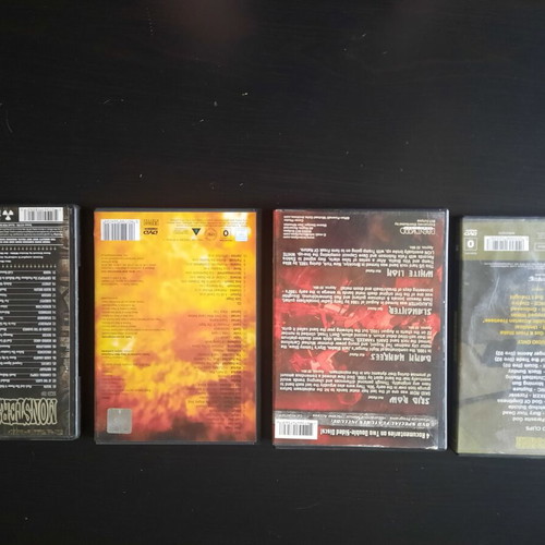 Hard rock and heavy metal DVD collections like new, pack of 4