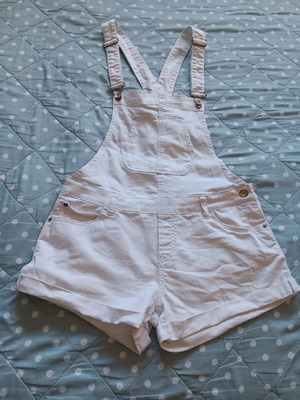 White denim short overalls large, like new from Tally Weijl