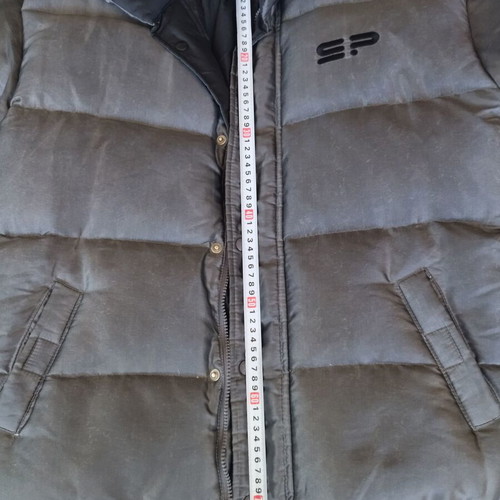 Men's reversible jacket like new, gray and black, down-filled