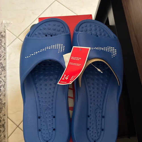 Nike Victori One men's flip flops new, blue