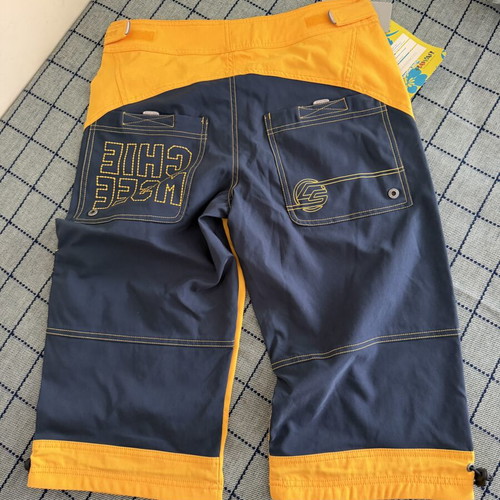 Chiemsee men's long swim shorts size S new, blue and orange