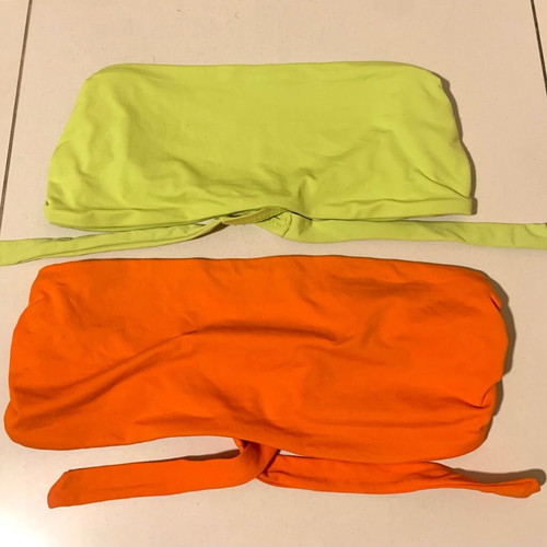 Yamamay set of two used bustiers yellow and orange size M