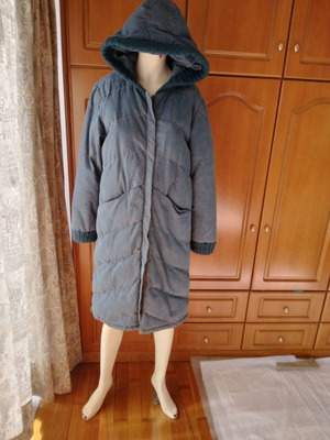 Дънково палто Version Sud синьо деним употребявано, винтидж, размер M