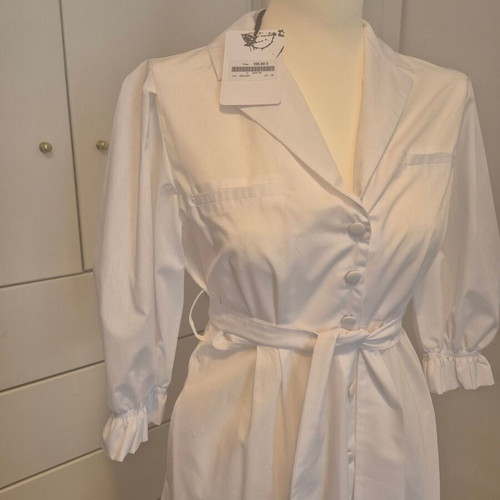 Chaton dress new, cotton, white, fits XS and S