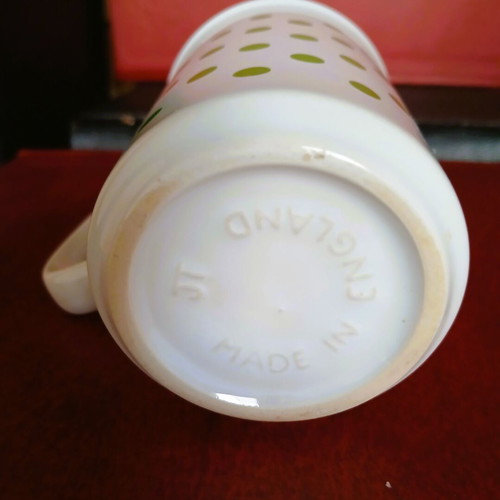 Porcelain mug, English made, signed by creator