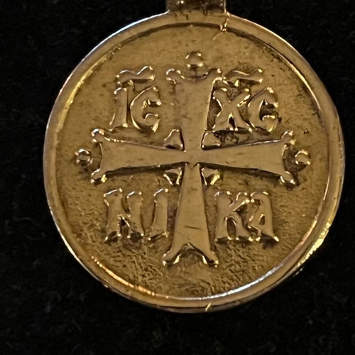 Gold-plated pendant with Saint Nicholas used