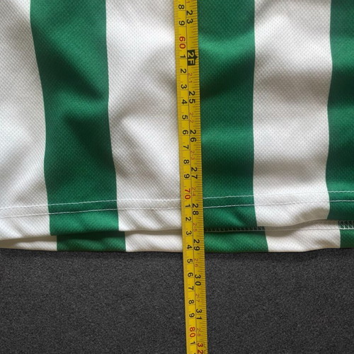 Vintage Puma Green White Striped Football Jersey XL Retro 90s Like New