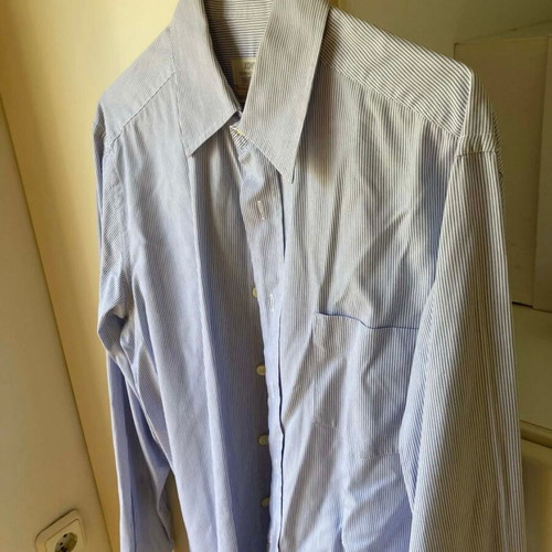 Xdye men's striped blue white shirt used, size M and L