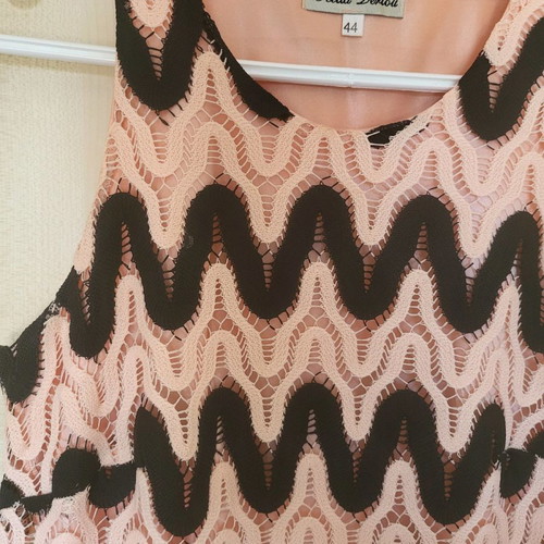 Lace dress S/M, pink and black