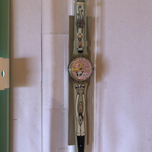Swatch collector wedding planner watch like new, turquoise