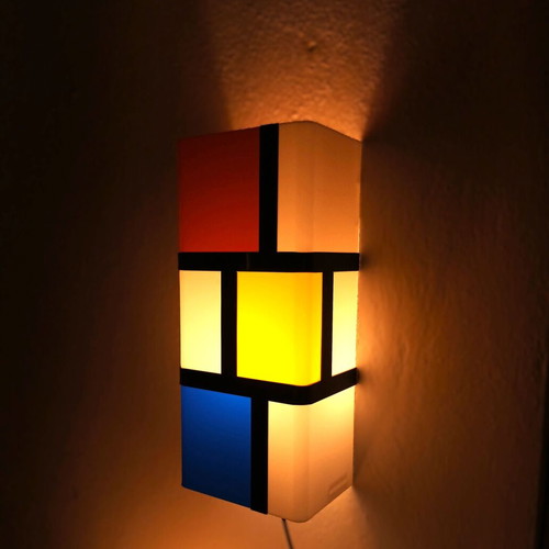 Wall Light Plexiglass Mondrian Style Bauhaus De Stijl Design new