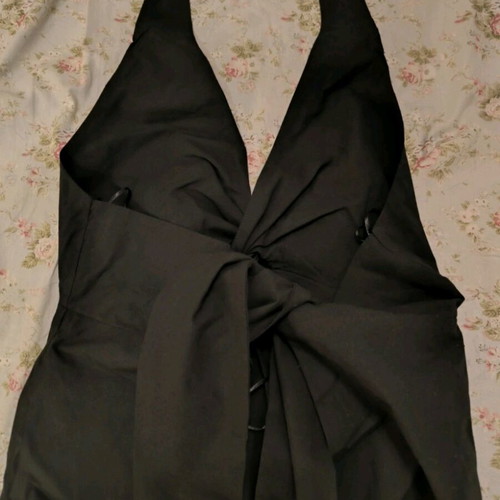 Zara backless blouse XS black like new