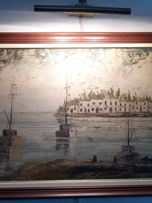 Large oil painting used