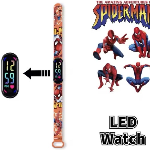 Spiderman kids LED watch new, waterproof