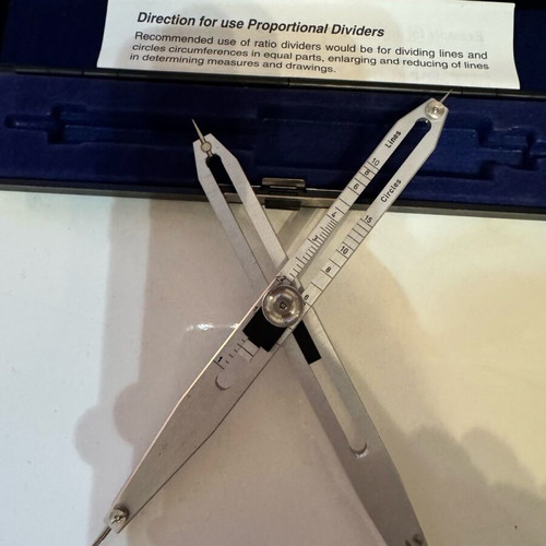 Proportional dividers new, German made precision tools