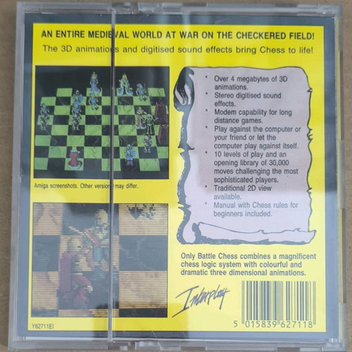 Battle Chess Interplay Amiga like new, complete in plastic case