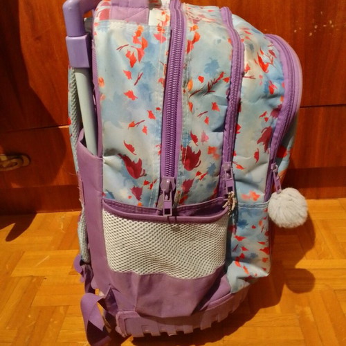 Frozen school bag with trolley wheels used