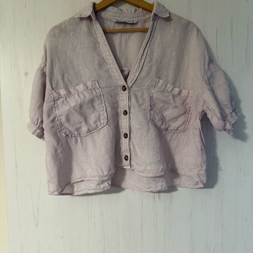 Cropped shirt Zara like new, pink, size S