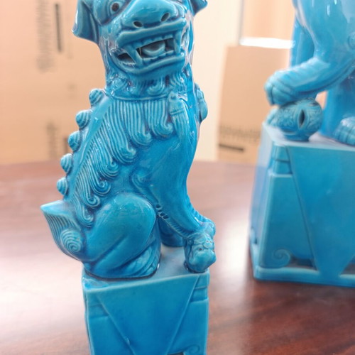 Vintage Chinese Porcelain Set of 4 Pieces with Turquoise Glaze, used