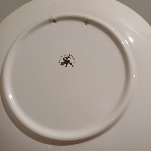 Vintage collectible porcelain plate Horse Fair Holland 1842 used