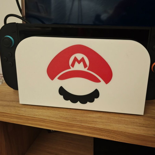 Nintendo Switch 2 3D printed faceplate cover with Mario design