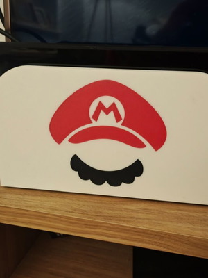 Nintendo Switch 2 3D printed faceplate cover with Mario design