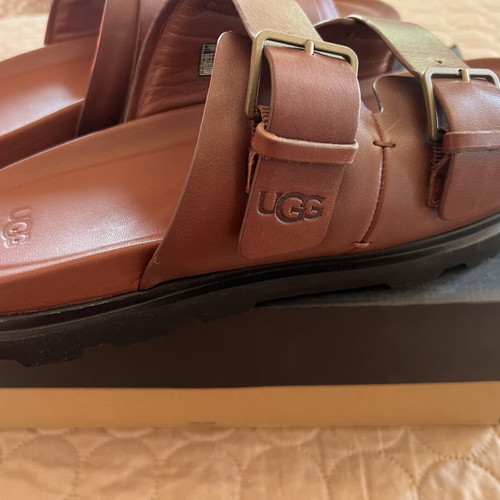 Ugg leather men's sandals size 44, brown