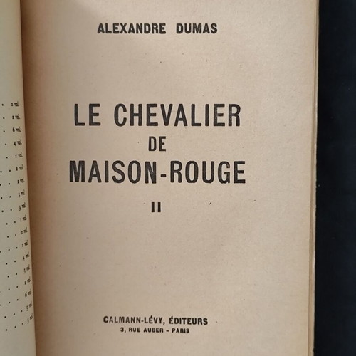 Le Chevalier de Maison-Rouge I-II by Alexandre Dumas used, French
