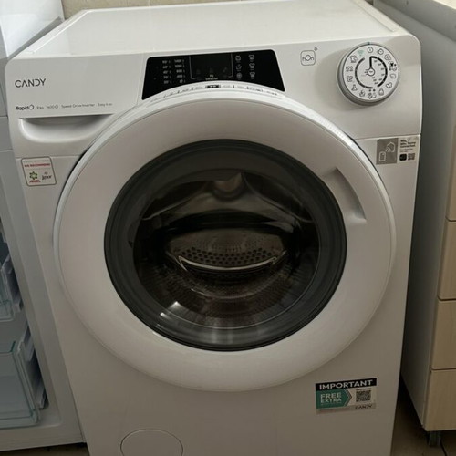 Candy washing machine 9 kg with steam technology 1400 rpm Snap & Wash RO 1496DWMT/1-S like new