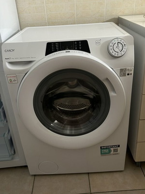 Candy washing machine 9 kg with steam technology 1400 rpm Snap & Wash RO 1496DWMT/1-S like new