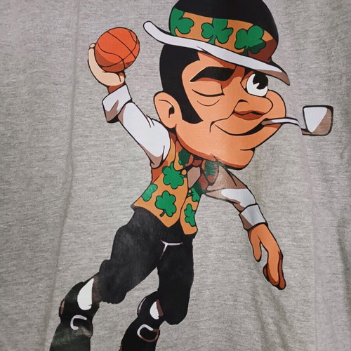 Sports shirt used, grey with Celtics print, size M