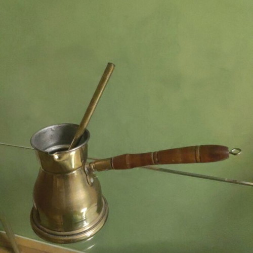 Bronze Greek Coffee Serving Set like new, 9 pieces